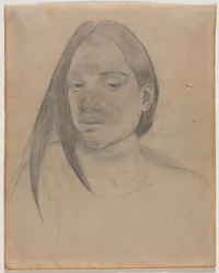 Tahitilaisen naisen johtaja, 1891.