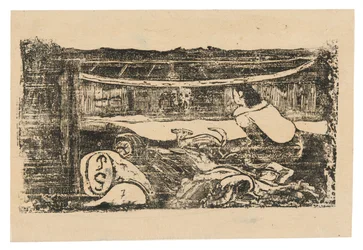 Tahitilaisen majan sisustus, Late Wood-Block Prints -sarjasta