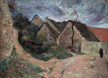 Maisema Osny par Gauguinissa, Paul Eugene Henri (1848-1903). Öljy kankaalle, koko: 76,5x101