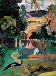 Matamoen kuolema. Maisema riikinkukkojen kanssa, 1892