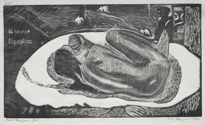 Noa Noa: Manao Yupapau, jota katseli kuolleiden henki, 1893-94.