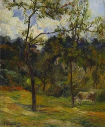 Normandian maisema: Lehmä niityllä, 1884