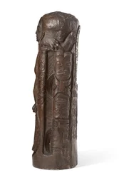 Tahitilainen toteemi Kristukselle ristillä, vuoden 1894 jälkeen (patinoitu kipsi)