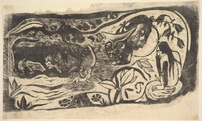 Puupiirros sarvipäällä, 1898-99.
