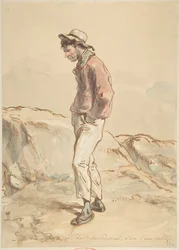 Merimies seisoo rannalla, 1859-60.
