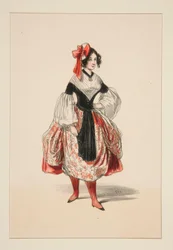 BAKALORETTE. Baretti (sic) de satin.