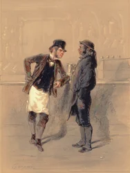 Car Man and Coal Heaver, 1848 (wc, grafiitti, kynä ja korin väri paperille)