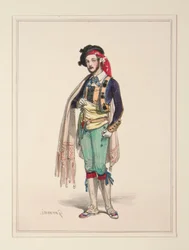 Muulinajaja. (Taiteilijan puku).