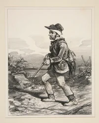 Mr. Gontard, / (Clos-Gorjusta), / isoomistaja, äänioikeutettu, / metsästämässä l