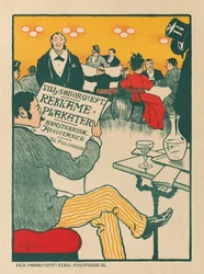 Julisteen mestarit: Wilhelm Söborgin taiteellisten julisteiden näyttelyn juliste, n. 1895.