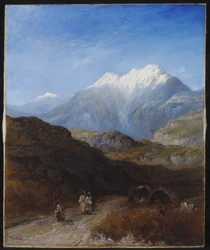 Lumihuippuiset Atlasvuoret Grand Kabyliessa, Algeriassa