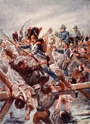 Kun kaartin jäännös nähtiin raivaamassa tietä keisarille, oli kiire, kuvitus teoksesta 1800-luvun taistelut, jonka on kirjoittanut Archibald Forbes, G.A. Henty ja majuri Arthur Griffith