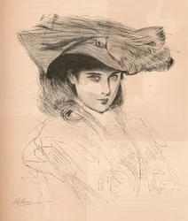 Taiteilijan tyttären muotokuva, c1879-1903, 1903