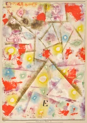 Folha comemorativa E de Klee, Paul (1879-1940)finlandês