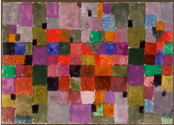 Noerdlicher ort (Place du Nord) Mixed media kartongille kirjoittanut Paul Klee (1879-1940) Dim. 28,5x37,1 cm Milano, yksityinen kokoelma