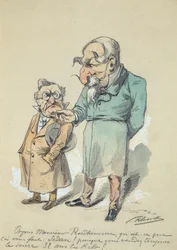 Monsieur Prudhomme ja Napoleon III (akvarelli)