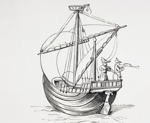 1400-luvun purjelaiva.