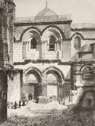 Jerusalem, Palestiina. Pyhän haudan kirkko 1800-luvulla.