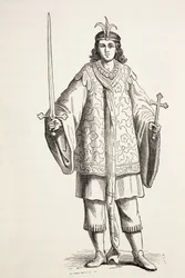 Prester Johanneksen sivu. Prester Johannes tunnettiin myös nimellä Presbyter Johannes.
