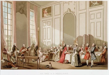 Englantilainen tyyli, "" 1700-luku - Instituutiot: käyttötavat ja puvut, Ranska 1700-1789", Paul Lacroix