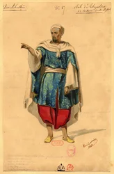 Abayalds. Pukusuunnittelu oopperaan Dom Sébastien, Portugalin kuningas, 1843.