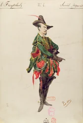 Metsästäjä Samielin puku Carl Maria von Weberin (1786-1826) oopperaan 