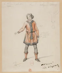 Gounod - Verinen nunna - Neljä pukumallia Paul Lormierilta - 1. Böömiläinen kyläläinen