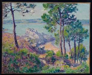 Rannikolla, n. 1906 (öljy kankaalle)