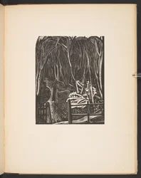 Winter Wood, kuvitus kirjasta Places. Paul Nashin suunnittelemista ja kaiverretuista puupiirroksista jäljennetyt 7 grafiikkaa ja kuvitukset proosassa". Lontoo, William Heinemann