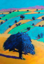 From Broadway Tower #2 (yksityiskohta), 2024 (akryyli kartongille)