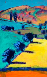 North Hill #3 (yksityiskohta), 2024 (akryyli kartongille)