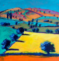 North Hill #4 (yksityiskohta), 2024 (akryyli kartongille)