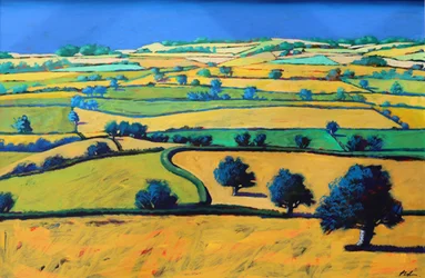 Valkoinen risti (akryylia levyllä)