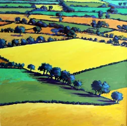 Valkolehtinen tammi (akryylia levyllä)