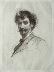 James McNeill Whistler White Lockin ja Monoclen kanssa