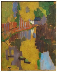 Le talisman, Aven-joki Pont-Avenissa (maalaus puulle)