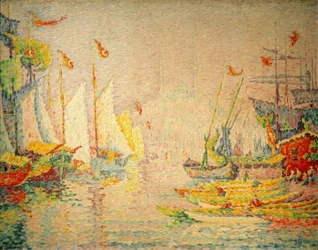 Konstantinopel, Das Goldene Horn / Gemälde v. Paul Signac