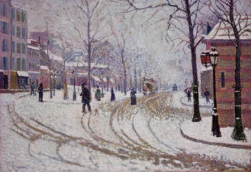 Schnee - Der Boulevard de Clichy Pariisissa