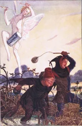 Päähirviö, seuraa hyvin. Haluaisin nähdä Taborerin: Hän laittaa sen päälle, kuva Myrskystä, 1908
