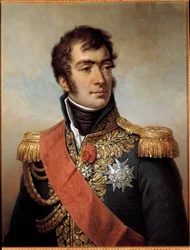 Auguste Frederic Louisin (Auguste-Frederic-Louis) muotokuva Viesse de Marmontista, Raguse Marechalin keisarikunnan herttuasta vuonna 1809 (1774-1852) - edustettuna univormussa Kunnialegioonan laatalla restauroinnin aikana. Paulin Jean-Baptisten maalaus