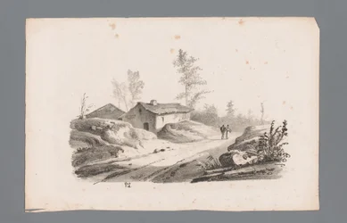 Mäkinen maisema maantiellä ja taloilla Maiseman periaatteet (sarjan nimi) Principles de paysages (sarjan nimi)