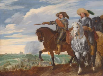 Fredrik Henrik ja Ernst Casimir Nassau-Dietzin Ernst Casimir Hertogenboschin piirityksessä.