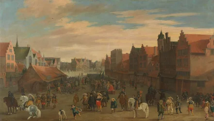 Prinssi Maurits hajottaa "Waardgeldersin" (palkkasoturit kaupunginhallituksen palkassa) Neudella, Utrechtissa, 31. heinäkuuta 1618