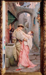 ""Messaline"" Esitys Valeria Messalinasta, grande debauchee de la Rome antique. Peinture de Pavel Aleksandrovich Svedomski (Svedomski) (1849-1904) 1900 Kazan, Tatarstanin tasavallan valtion taidemuseo, Venäjä""Messaline"" Esitys Valeria Messalinasta, grand