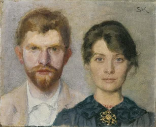 Kaksoismuotokuva Marie ja Peder Severin Krøyerista, 1890.