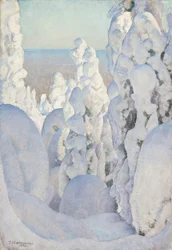 Talvimaisema Kinahmissa, 1923.