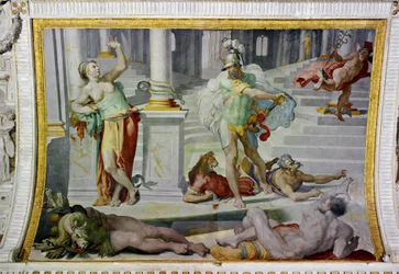 Ulysses ja Circe, noin 1550 (fresko)