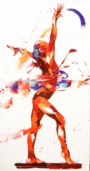 Gymnast Four, 2010 (öljy kankaalle)
