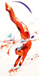 Gymnast Three, 2010 (öljy kankaalle)