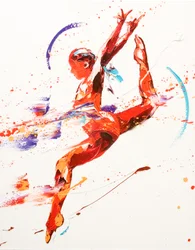Gymnast Two, 2010 (öljy kankaalle)